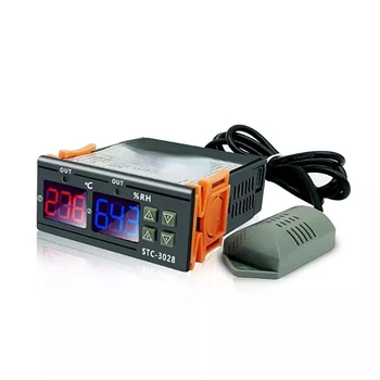 интеллектуальный цифровой регулятор температуры и влажности 12 В, 24 В, 220 В измерители температуры инкубации и влажности Изображение