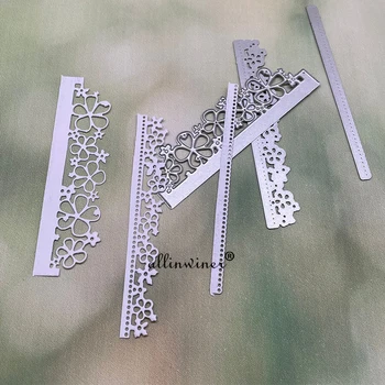 Трафареты для резки металла с цветочным ободком для тиснения бумажных карточек в альбоме для скрапбукинга 