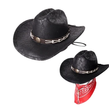 MXMB Альпинистская шляпа, дышащая джентльменская ковбойская шляпа в стиле вестерн, Винтажная шляпа Изображение