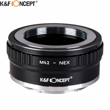 K & F CONCEPT Для объектива камеры M42-NEX II Переходное кольцо из металла для объектива M42 с винтовым креплением к корпусу камеры Sony NEX Изображение