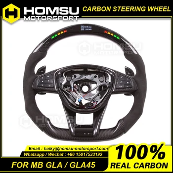 Рулевое колесо из настоящего углеродного волокна для Mercedes Benz GLA Class X156 GLA45 GLA200 GLA300 GLA180 Изображение