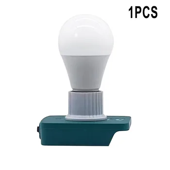 Портативный Светодиодный рабочий светильник Для литиевой батареи серии BL1815 18V E27 12-60 В 7 Вт, светодиодная лампа 6500 К, Теплый Белый Свет Изображение