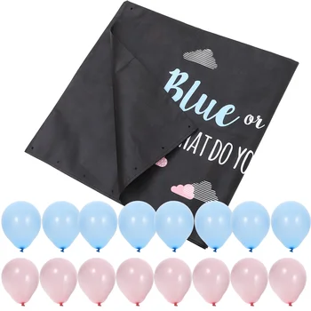 1 Комплект Воздушных шаров, раскрывающих пол, Латексные воздушные шары, вечерние воздушные шары, Розовые воздушные шары, Синие воздушные шары Изображение