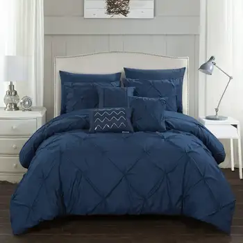 Valentina/ комплект однотонных одеял Valentina из 10 предметов, , Темно-синий Изображение