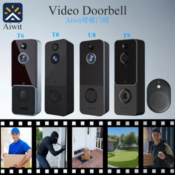liuliu Новый маломощный видеодомофон WIFI беспроводной дверной звонок ночного видения HD интеллектуальное облачное хранилище дверной звонок Изображение