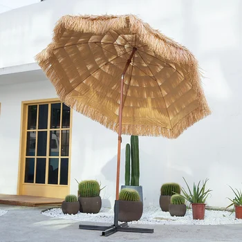 Сверхмощный зонт для патио, сад, бассейн, зонтик на заднем дворе, открытый пляж, солнцезащитные козырьки 2,0X2,0 м Изображение