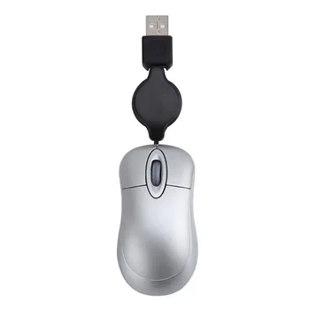 Мини-Выдвижная мышь, Портативная Проводная мышь Mini USB, Эргономичные мыши для домашнего офиса, мыши для компьютера, портативных ПК Изображение