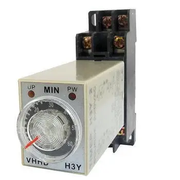 Реле времени H3Y-2 0-60 минут AC220V/AC110V/DC24V/DC12V 8 Контактов Таймер задержки включения питания Изображение