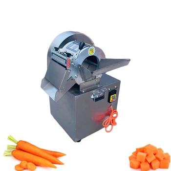 Электрическая машина для нарезки картофеля, моркови и имбиря, многофункциональная и полностью автоматическая коммерческая машина для измельчения Изображение