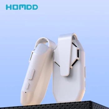 HOMDD Портативный вентилятор, зажимная маска, вентилятор охлаждения, USB Перезаряжаемый Электрический Вентилятор, немой воздушный охладитель, Белый, Черный Для занятий спортом на открытом воздухе Летом Изображение