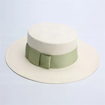 2020107-ronmei-SW262016 летняя тонкая бумажная трава ручной работы из высококачественного растительного волокна, женские фетровые шляпы, женская панама для отдыха, джазовая шляпа Изображение