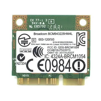 Двухдиапазонный 300 Мбит/с BCM943228HMB 4,0 802.11a/b/g/n Wifi Беспроводная карта Половина Mini PCI-E Ноутбук Wlan 2,4 ГГц 5 ГГц Адаптер Изображение