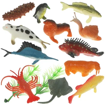 Миниатюрная фигурка для домашнего декора, миниатюрная модель познавательных животных для маленьких детей, реалистичные модели океана Изображение