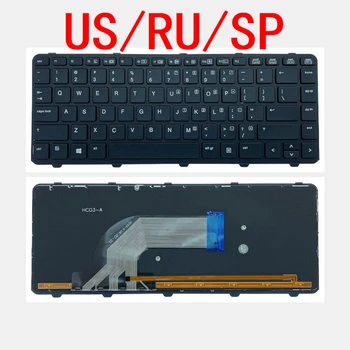 Новая Клавиатура для Ноутбука US RU SP С Подсветкой HP ProBook 440 G1 640 G1 645 G1 445 G1 G2 430 645 G2 Замена Ноутбука ПК Изображение