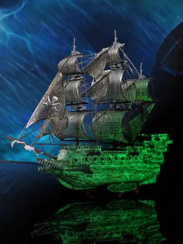 Светящаяся металлическая 3D модель, Пираты КАРИБСКОГО МОРЯ: проклятие черной жемчужины 