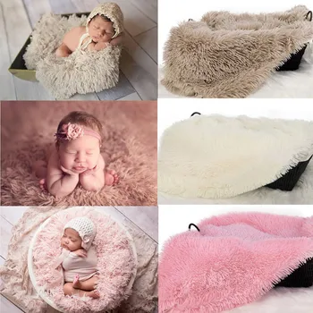 Реквизит для фотосъемки новорожденных, одеяло, корзина для фотосъемки, одеяло, фон для фотосъемки, аксессуары для фотостудии Изображение