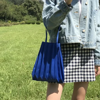 YUDX Miyake Плиссированная Простая Ретро Японско-корейская нишевая женская сумка, Роскошная модная сумка для женщин 2023, сумка на шнурке Изображение