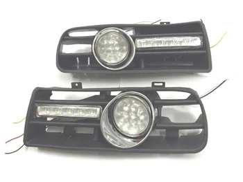 Комплект передних светодиодных противотуманных фар со светодиодными дневными ходовыми огнями Для Фольксваген Гольф MK4 Изображение