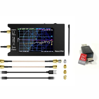 Векторный сетевой анализатор 10 кГц-1,5 ГГц и Nanovna USB C и кард-ридер USB 3.0 OTG с картой памяти 32 ГБ Изображение