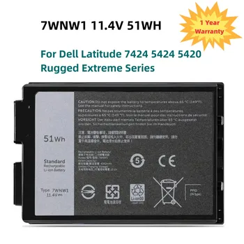 7WNW1 Аккумулятор для ноутбука Dell Latitude 7424 5424 5420 Rugged Extreme Series Notebook P85G P86G DMF8C 0DMF8C 11,4 V 51Wh Изображение