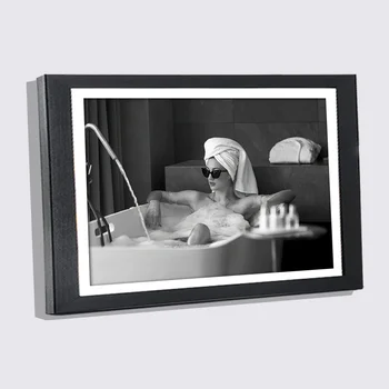 Черная фоторамка с сексуальной женщиной, картина на холсте, 5x7, 8x12 Дюймов, деревянная рамка для фотографий, Скандинавские Фоторамки, Домашний декор, Вешалка Изображение