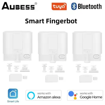 Tuya Bluetooth Fingerbot Plus Кнопка Smart Switch Умный Дом Приложение Smart Life Пульт Дистанционного Управления Работает с Alexa Google Home Alice Изображение