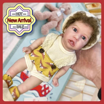 Новая 33-Сантиметровая Кукла Reborn Baby с Отделкой из Силикона Во Все Тело, Оригинальная Силиконовая Кукла Saskia Bebe Baby с открытыми Глазами, Раскрашенные Куклы для Детей Изображение