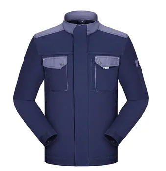 Новая высококачественная износостойкая униформа электрика грязеотталкивающая блузка механика авторемонтной мастерской с длинным рукавом Плюс размер куртки Изображение