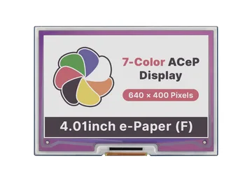 Waveshare 4,01-дюймовый дисплей Kleurrijke E-Papier E-Ink для Raspberry Pi, 640 × 400 Пикселей, Acep 7-Kleur, Spi-интерфейс Изображение