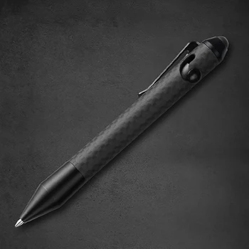 Тактическая вольфрамовая авторучка BOLT Мужская EDC, Удобный многофункциональный инструмент самообороны, ручка для вывесок, зажим для глубокого кармана в виде скелета Изображение