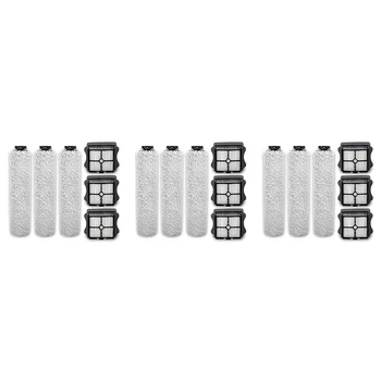 9-кратный сменный набор роликовых щеток и фильтров, совместимый для беспроводных влажных и сухих пылесосов Tineco Floor One S3 и Ifloor 3 Изображение