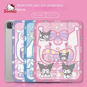 Чехол Sanrio Hello Kitty для Ipad с прорезью для ручки для Ipad Air1/2/3/4 IPad17/18/19/20/21 Mini 4/5/6 для iPad Pro17/18/20/21 Симпатичный чехол Изображение