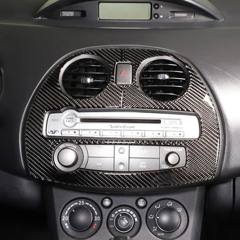 Для Mitsubishi Eclipse 2006-2011 Мягкий автомобильный центр управления из Углеродного волокна, панель Воздуховыпуска, накладка, наклейка, автомобильные Аксессуары Изображение