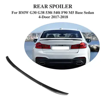 Наклейка для Губ на Задний Спойлер из Углеродного волокна для BMW G30 530i 540i F90 M5 Базовый Седан 4-Дверный 2017-2019 Изображение