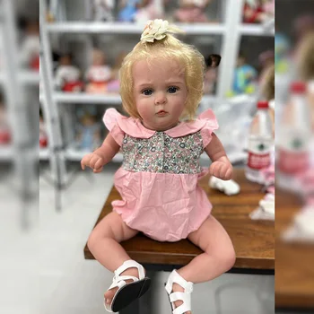 50-сантиметровая девочка-реборн, реалистичная мягкая кукла-Реборн, реалистичная 3D-роспись кожи с видимыми венами, коллекционная художественная кукла Изображение