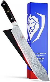 Элитный Дамасский Японский Кухонный Нож для Разделки Мяса AUS-10V Super Steel с Бычьим Носом, 10 дюймов, Ножны в комплекте Изображение