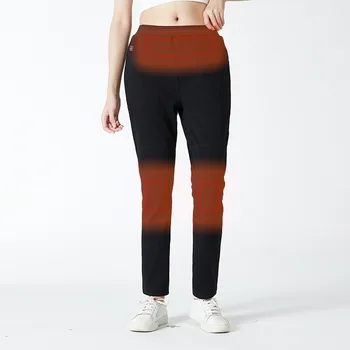 Женские Уличные Походные Брюки с USB-подогревом, зимне-теплые Спортивные брюки с высокой талией, Альпинистские Треккинговые брюки Изображение