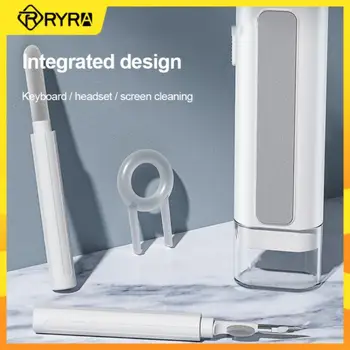 RYRA 6-в-1, Набор щеток для чистки клавиатуры, ПК, ручка для чистки наушников, Маленькая компьютерная щетка для пыли, инструменты для чистки телефона Изображение