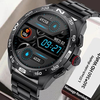 Мужские смарт-часы LIGE с полным сенсорным управлением, Bluetooth-вызов, умные часы, пульсометр, IP67, водонепроницаемый фитнес-трекер для женщин, Android IOS Изображение