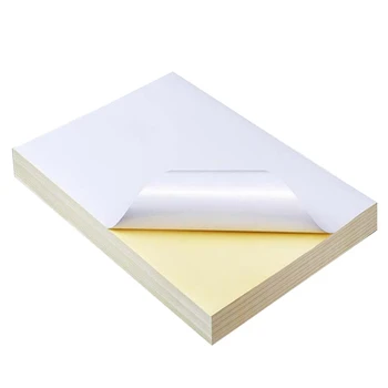 50 Листов Белой Самоклеящейся Водонепроницаемой бумаги Формата А4 Для Лазерного струйного принтера, Копировального аппарата Изображение
