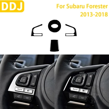 Для Subaru Forester 2013-2018 Автомобильные аксессуары, Пластиковое пианино, Черный интерьер, отделка рулевого колеса, Наклейка, Модификация Изображение