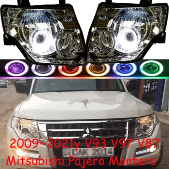 Автомобильный бампер montero налобный фонарь для Mitsubishi pajero фара V93 V97 V87 2009 ~ 2021y DRL автомобильные аксессуары pajero дневной свет противотуманный Изображение