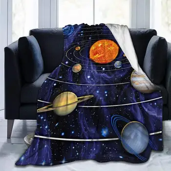 Пледы Solar Systems Уютное легкое декоративное одеяло для женщин, мужчин и детей Изображение