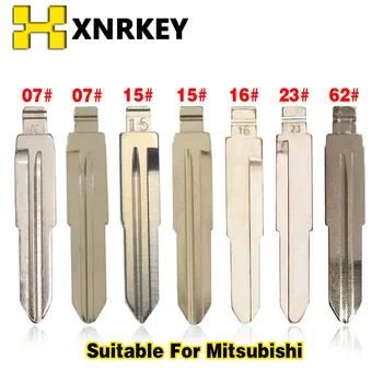 XNRKEY 10шт 07# 15# 16# 23# 62# Металлическое Неразрезное Пустое Откидное лезвие дистанционного ключа для Mitsubishi для keydiy KD xhorse VVDI JMD Изображение