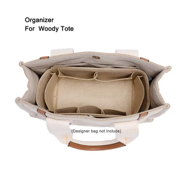Органайзер-вкладыш для сумочки Woody Tote, Роскошные сумки в форме сумки-тоут, внутренние сумки Изображение