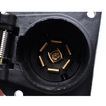 7-позиционный разъем адаптера проводки 12V 7-контактный круглый штекер для прицепа подходит для аксессуаров американского автомобильного прицепа Изображение