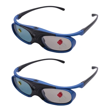 2X Перезаряжаемые очки DLP Link 3D С активным затвором Для Xgimi Z3/Z4/Z6/H1/H2 Nuts G1/P2 Benq Acer Изображение