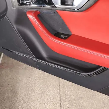 Для Jaguar F-TYPE 2013-2022, Мягкие карбоновые полоски Для внутренней отделки дверей автомобиля, Наклейки для отделки крышки, Автомобильные Аксессуары Изображение