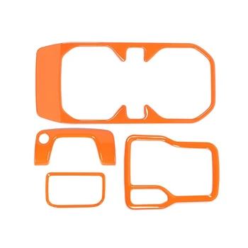 Держатель для стакана переключения передач, Подлокотник, коробка для ключей, накладка для Wrangler JL JT 2018-2022, ABS Оранжевый Изображение