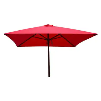 Классический деревянный 6,5-дюймовый квадратный зонт для патио, черный для сада на открытом воздухе Изображение